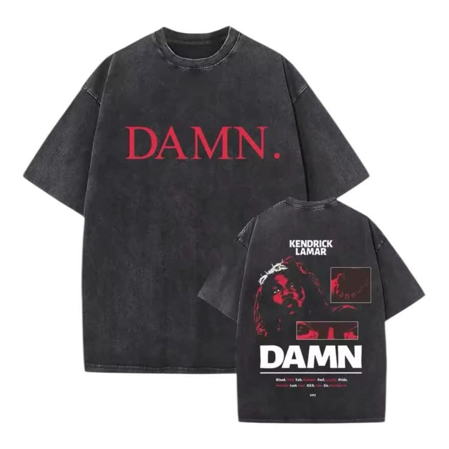 Kendrick Lamar Graphic T-Shirt-Cotton Oversized Tee