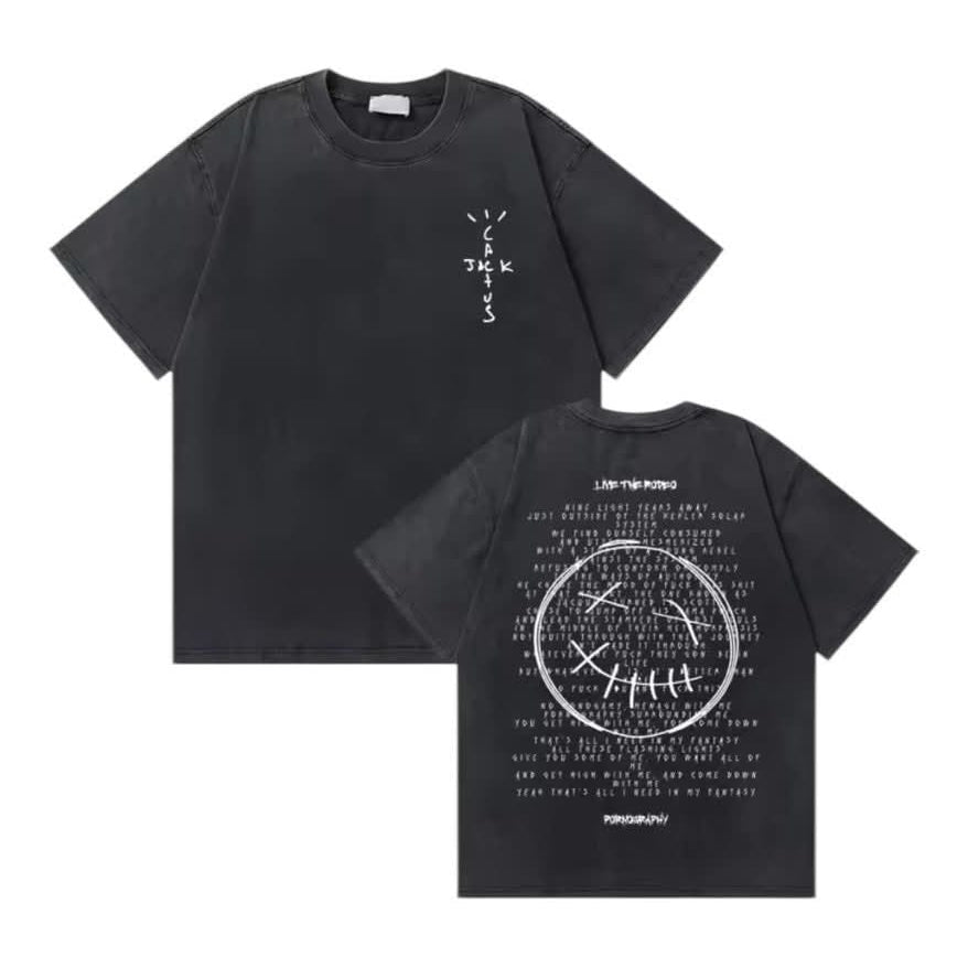 Travis Scott Graphic T-Shirt-Cotton Oversized Tee
