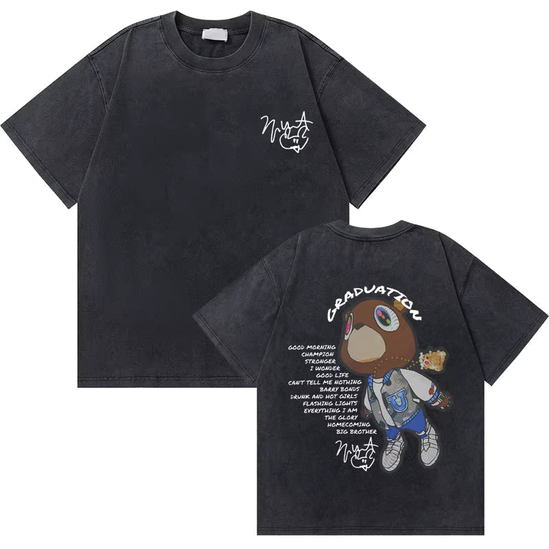 Kanye West Graphic T-Shirt-Cotton Oversized Tee