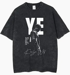 Kanye West Graphic T-Shirt-Cotton Oversized Tee